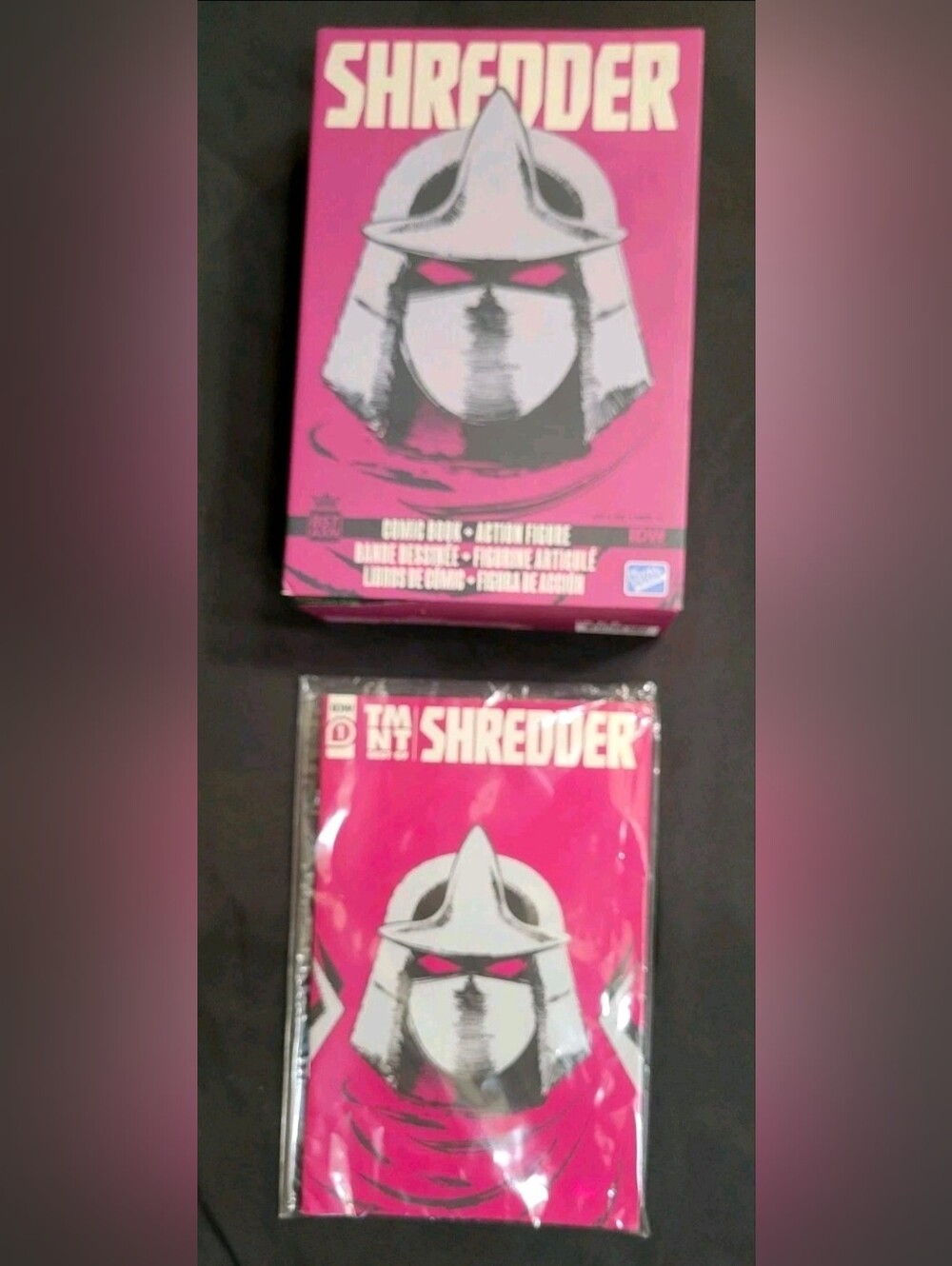 Teenage Mutant Ninja Turtles BST AXN Super Shredder Comic/EMPTY BOX/BOX ART